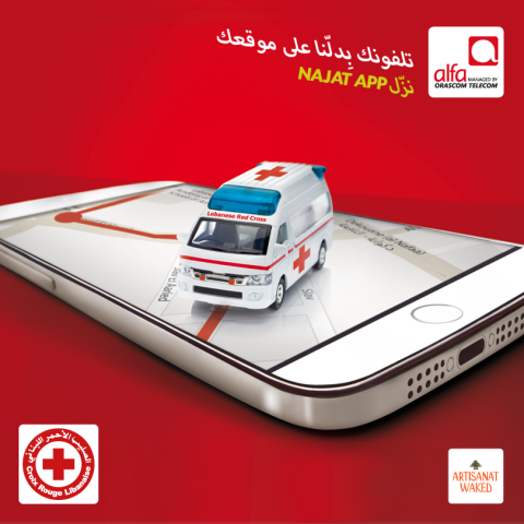 Alfa officially launches the free “Najat” application for the Lebanese Red Cross on smartphones 