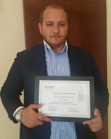 Al Basel Consultancy receives ‘Certificate of Appreciation’ from Jumeirah Emirates Towers