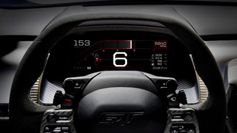 All-New Ford GT Supercar’s Digital Instrument Display is the Dashboard of the Future