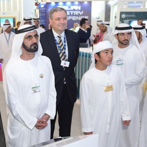 H.H. Sheikh Mohammed Bin Rashid Al Maktoum launches "Future Aviation Lounge" Powered by DAFZA during Dubai Air Show 2017