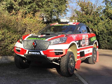 Borgward BX7 DKR Rally car is presented in Paris, France