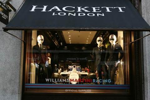 HACKETT BECOMES OFFICIAL CLOTHING PARTNER OF WILLIAMS MARTINI RACING