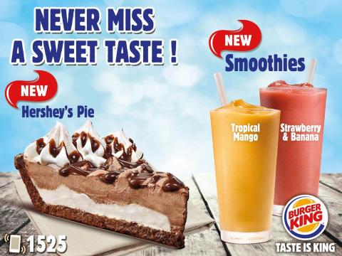 BURGER KING® Lebanon expands dessert menu with premium smoothies and Sundae Pie