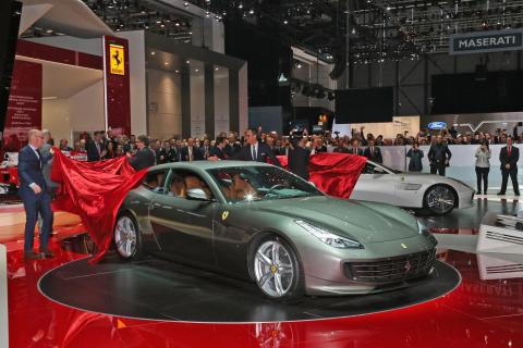 The Ferrari GTC4Lusso debut: a unique mix of benchmark sports car performance, all-weather versatility and sublime elegance.                           Also on the stand is the California T featuring the new Handling Speciale package