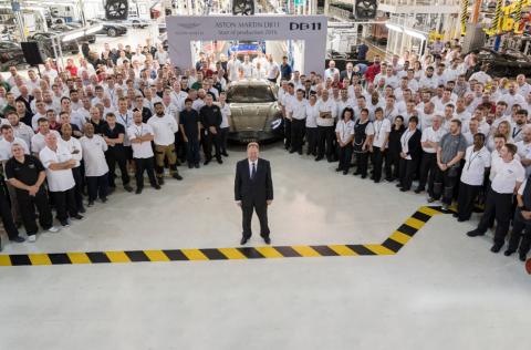 Aston Martin has commenced production of the highly anticipated DB11 for UK customers