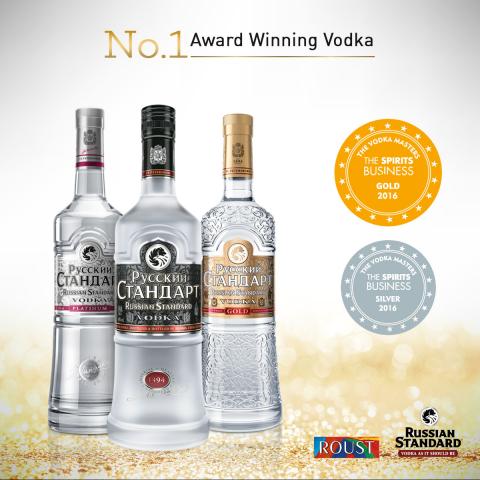 ROUST celebrates a record haul of medals at the prestigious Vodka Masters Awards