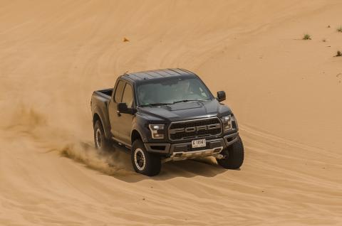 In Dubai’s Punishing Deserts, Testing Ford’s No-Compromise Off-Road Performance Machine, the All-New F-150 Raptor