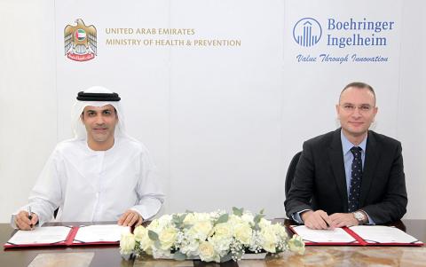 Ministry of Health and Prevention signs agreement with Boehringer Company Middle East and North Africa