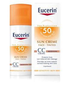 Eucerin® Sun Creme Tinted CC combines powerful sun protection with an even natural tan