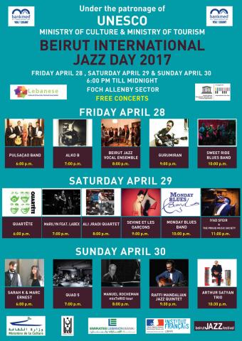 Beirut will join the world to celebrate the UNESCO International Jazz Day from April 28 till April 30