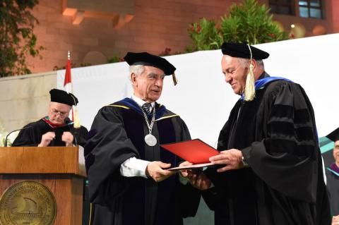 After inspiring generations of business pioneers… Joseph Ghossoub earns Honorary Doctoral degree from LAU