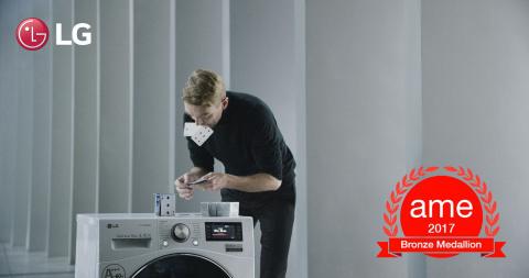 CONSTRUCTING HOUSE OF CARDS ON RUNNING WASHING MACHINE EARNS LG PRESTIGIOUS INDUSTRY AWARD