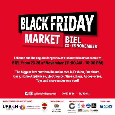 Black Friday Market for the first time in Lebanon from November 23 till 26