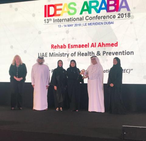 Ministry of Health & Prevention wins ‘Global Winner Award’ in ‘Idea of the Year’ category of Ideas Arabia 2018