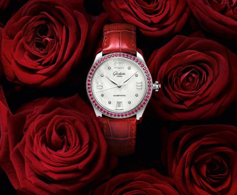Ruby red declaration of love for Valentine’s Day. Glashütte Original presents the Lady Serenade in a limited special edition